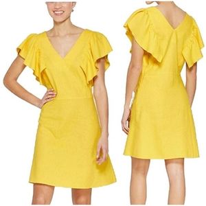 A New Day Yellow Ruffle Sleeve Shift Dress 14